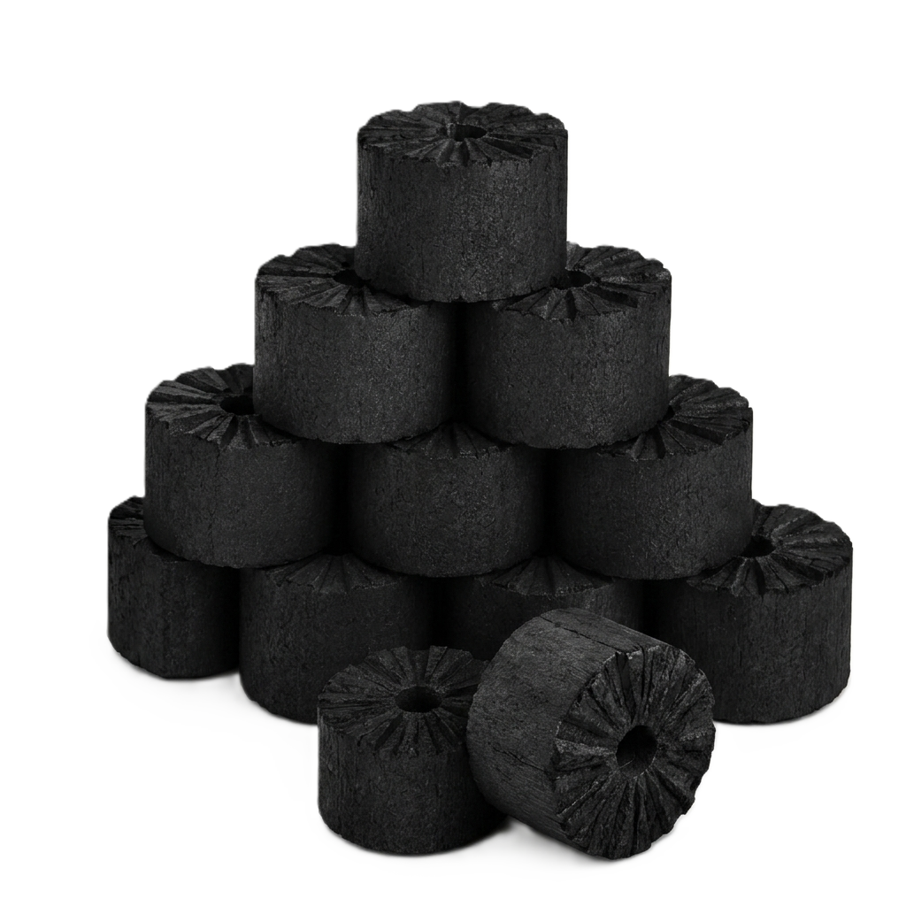 Ecological charcoal briquettes.